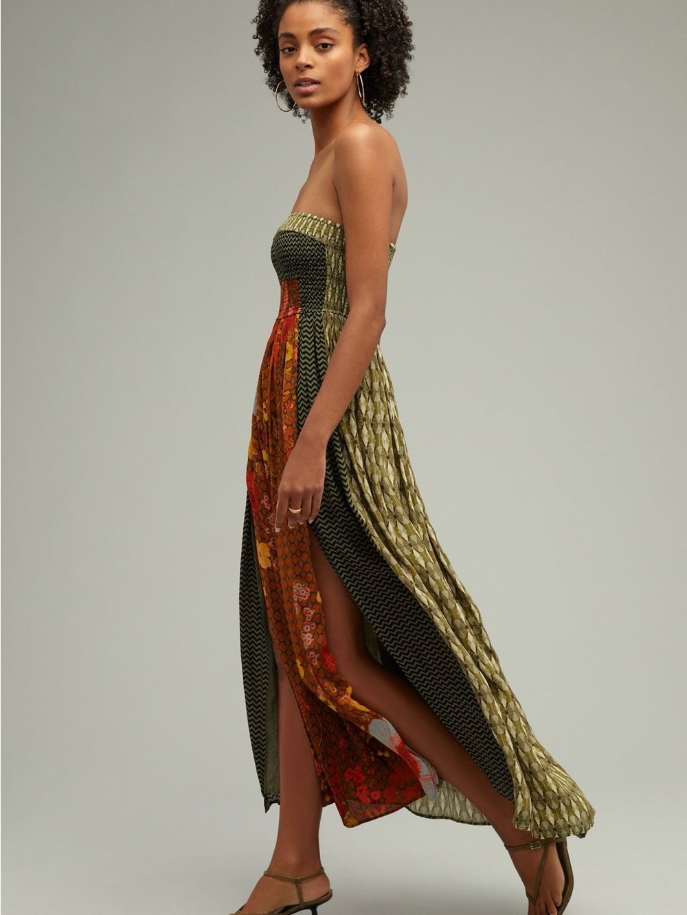 Anthropologies Siddhartha Bansal Smocked Maxi Dress - Picture 3 of 7